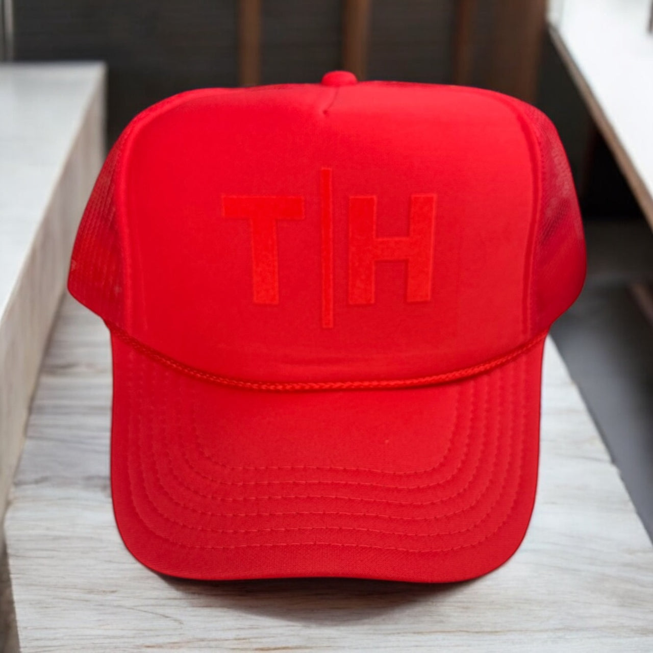 Tonal Monogram - Red Trucker