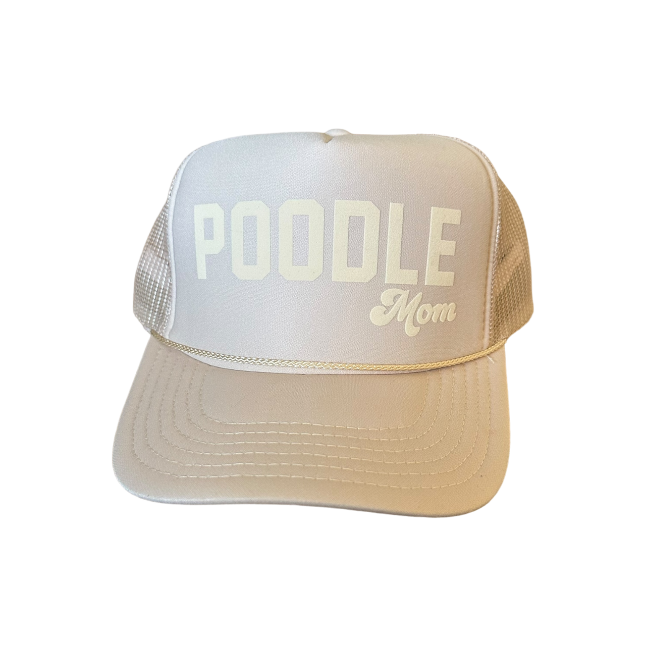 POODLE Mom (Tone on Tone) - Tan Trucker