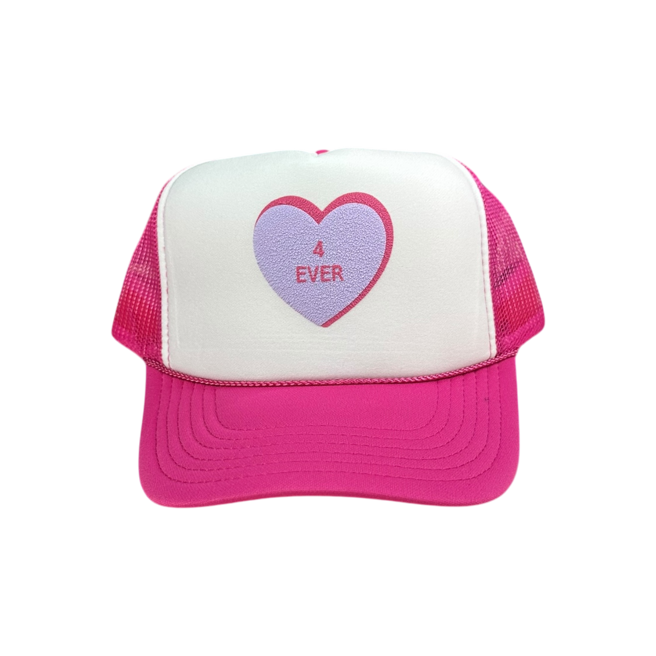 Candy Heart (Purple-4 Ever) - White/Pink Trucker