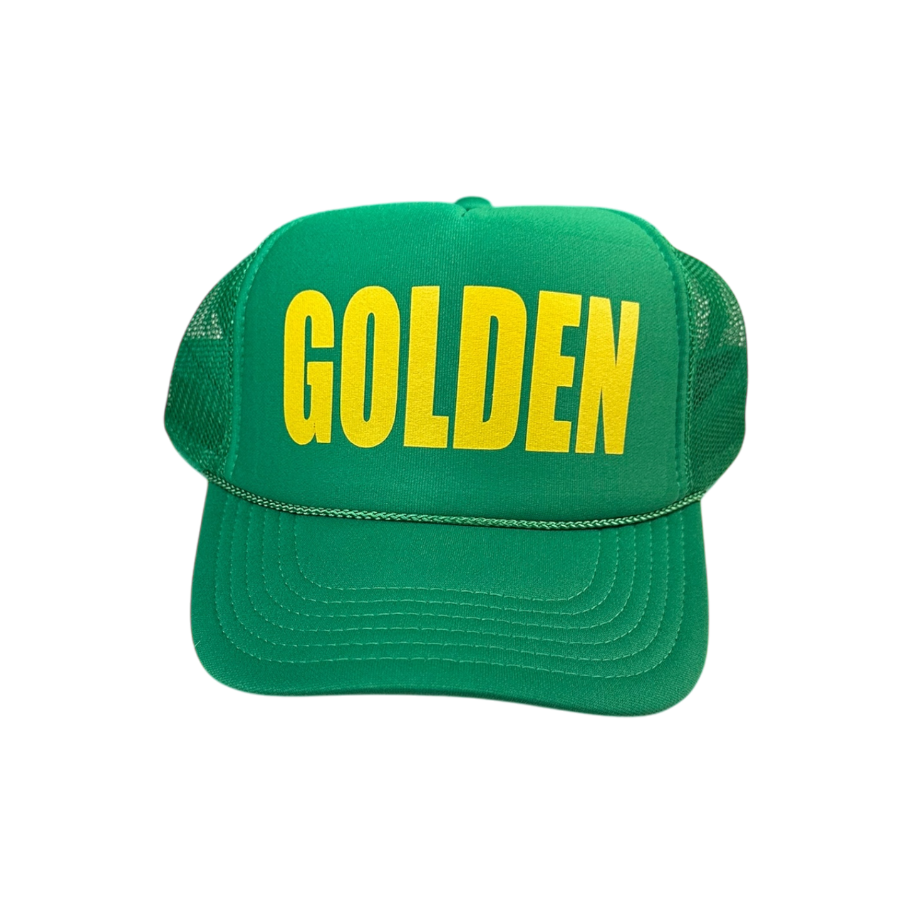 GOLDEN (yellow) - Green Trucker Hat