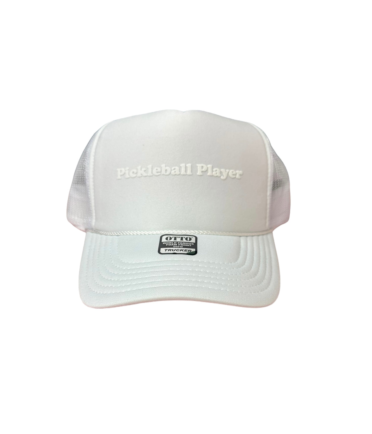 T.O.T. Trucker - Pickleball Player - (White on White)