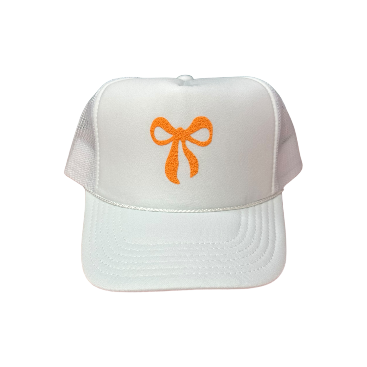 Orange Bow - White Trucker