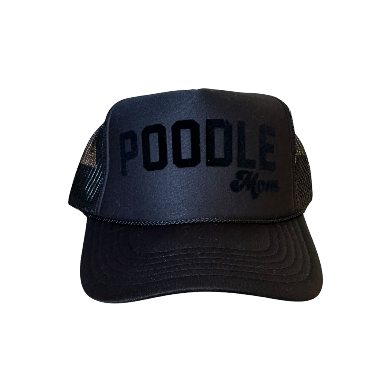 POODLE Mom (Tone on Tone) - Black Trucker