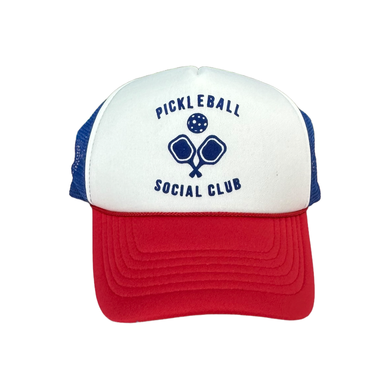 Pickleball Social Club - Red, White, Blue Trucker