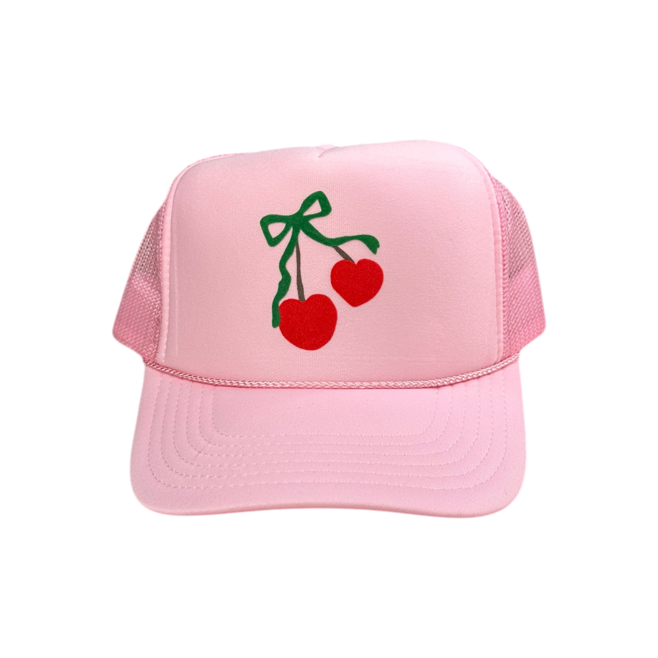 Cherries - Light Pink Trucker