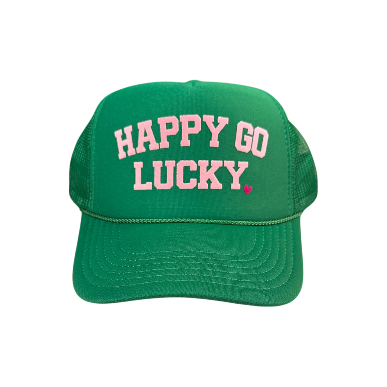 Happy Go Lucky - Green Trucker Hat