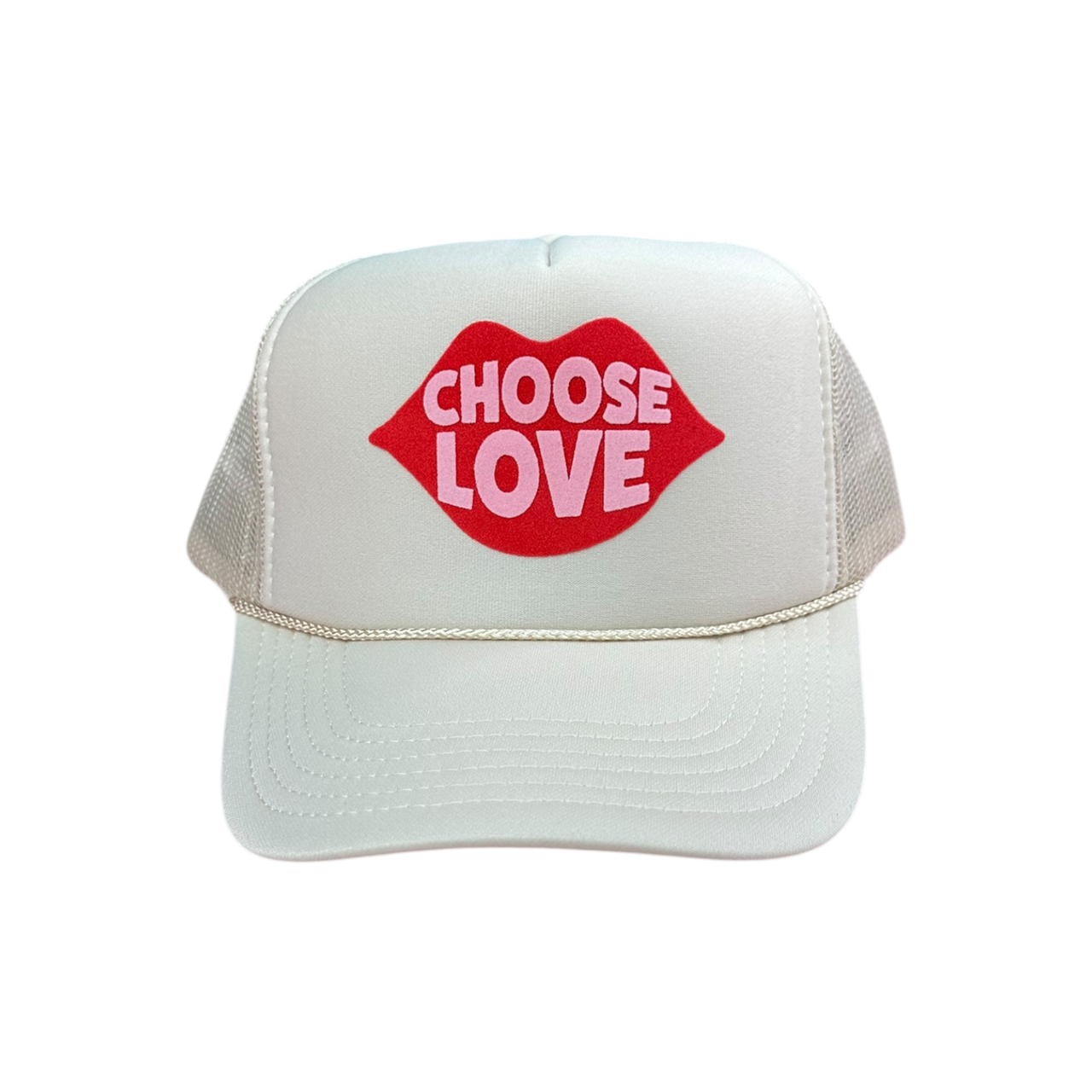 Choose Love (lips) - Tan Trucker