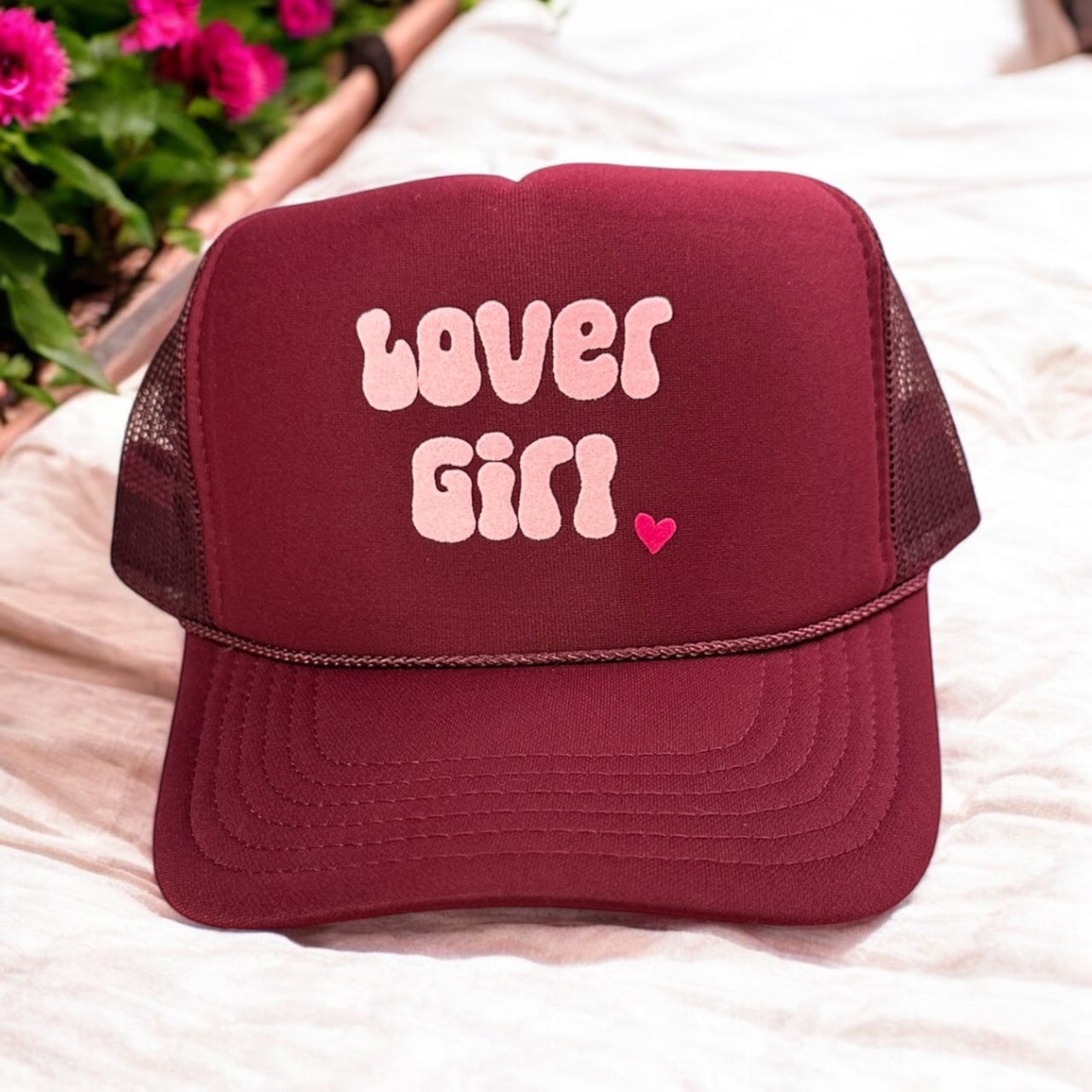 Lover Girl - Maroon Trucker