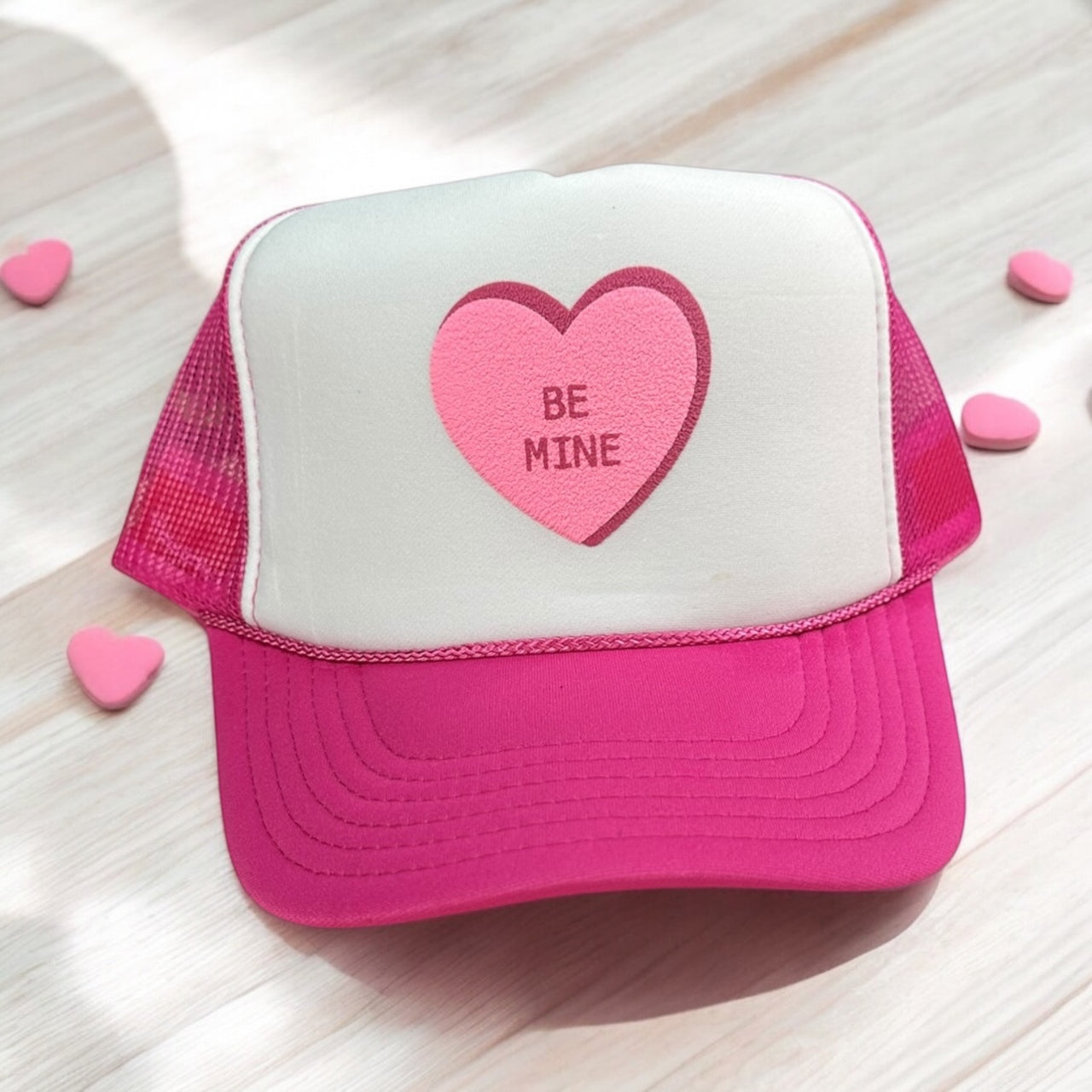 Candy Heart (Pink-Be Mine) - White/Pink Trucker