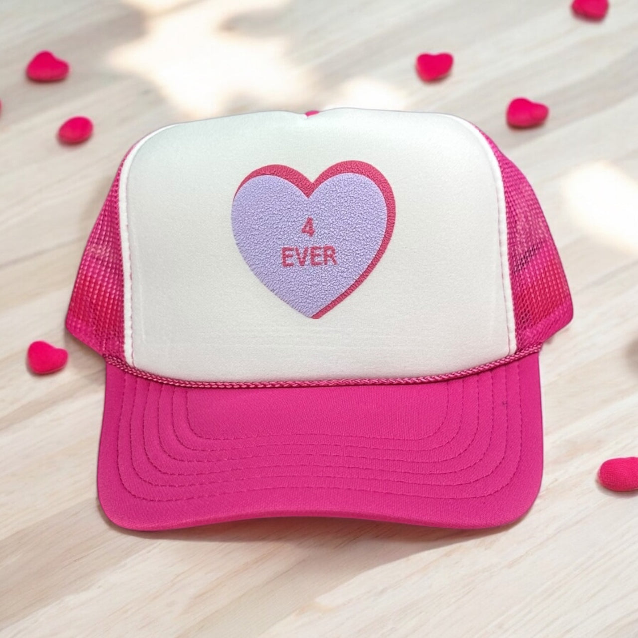 Candy Heart (Purple-4 Ever) - White/Pink Trucker